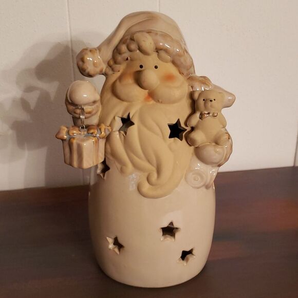 Vintage Porcelain Santa Christmas Tealight Holder - Picture 6 of 11